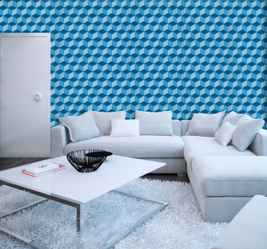 3d kubuspatroon geometrisch behang - TenStickers