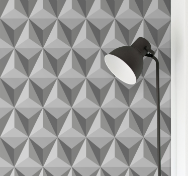 3d piramide patroon geometrisch behang - TenStickers