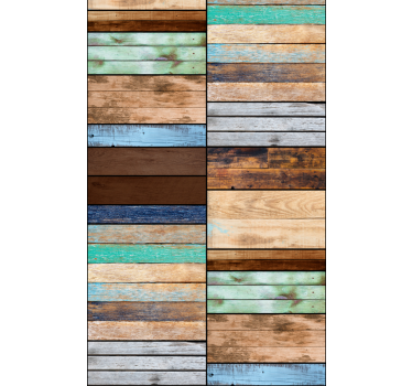 Rustiek plankontwerp hout behang - TenStickers