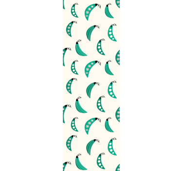Groene erwten patronen keuken behang - TenStickers