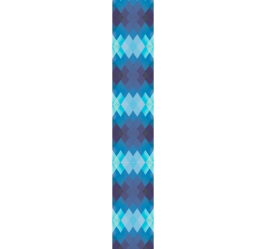 Blauw verticaal patroon behang driehoeken - TenStickers