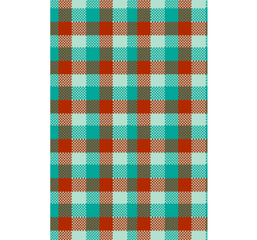 Gingham-patroon geometrisch behang - TenStickers
