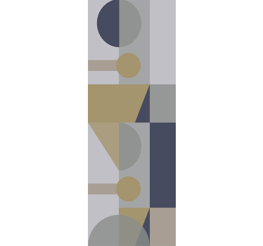 Abstracte vormen compositie geometrisch behang - TenStickers