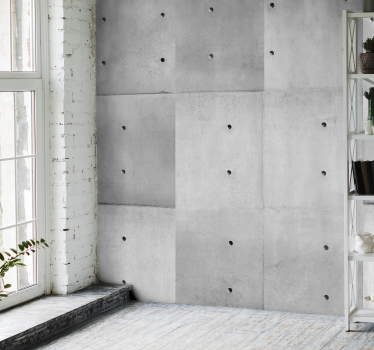 Behangpapier beton wit oud beton - TenStickers