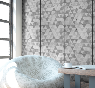 Vinyl behang betonlook modern beton met driehoekjes - TenStickers