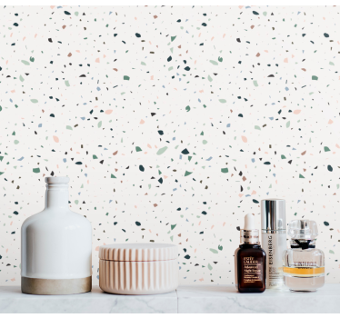 Behang steen Witte terrazo - TenStickers