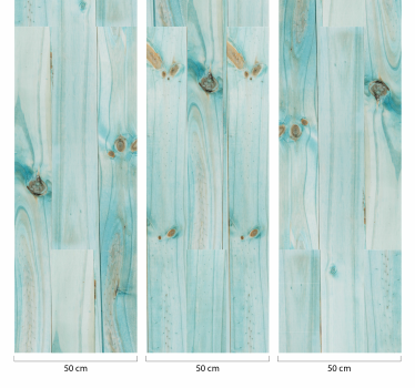 Behang met print roze blauw hout planken verticaal - TenStickers