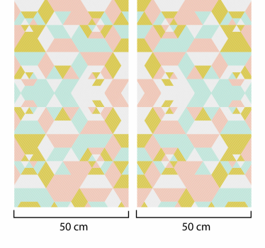 Behang geometrisch Patchwork - TenStickers