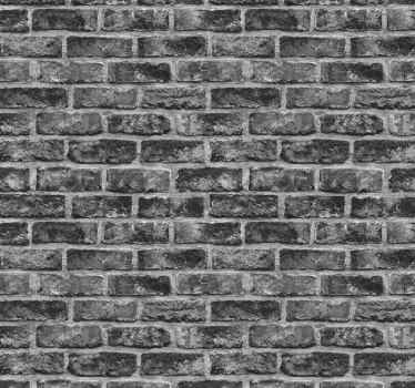 Behang steen Zwarte baksteen - TenStickers
