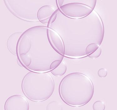 Roze bubbels kinder behang - TenStickers