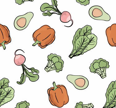 Groentemotief keuken behang - TenStickers