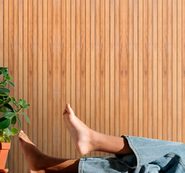 Hout behang vertical timber - TenStickers