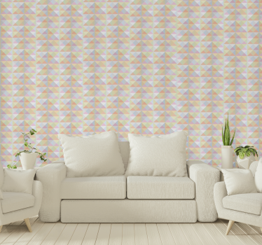 Abstract kleurrijk motief behang driehoeken - TenStickers