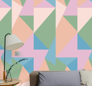 Abstract eenvoudig motief behang driehoeken - TenStickers