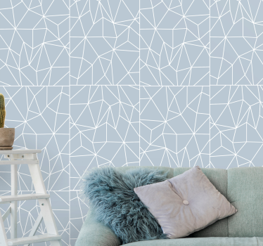 Abstract lijnwerk ontwerp geometrisch behang - TenStickers