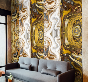 Abstract behang met mooie vormen - TenStickers