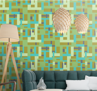 Abstract patroonontwerp geometrisch behang - TenStickers