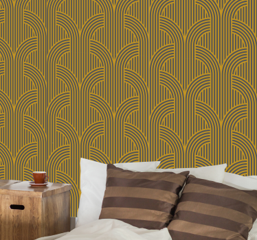 Abstracte boogpatronen geometrisch behang - TenStickers
