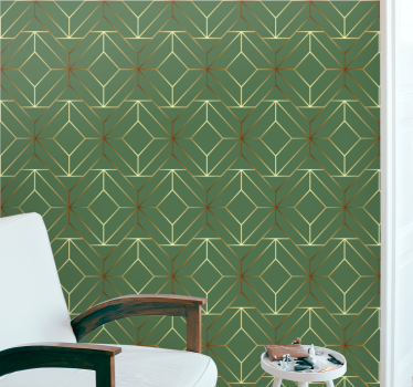 Abstracte diamantvormen geometrisch behang - TenStickers