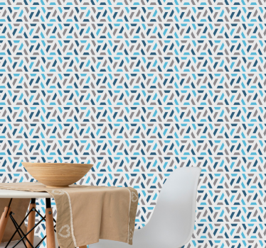 Abstracte in elkaar grijpende patronen geometrisch behang - TenStickers