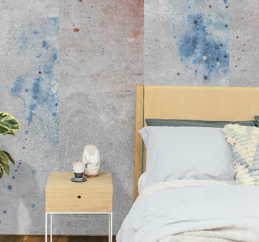 Abstracte spatpatronen betonlook behang - TenStickers