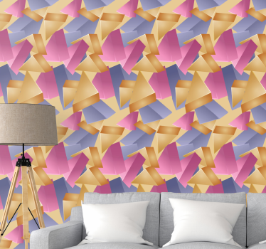 Abstracte vormen arrangement geometrisch behang - TenStickers