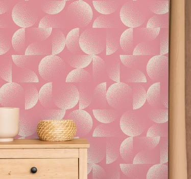 Afgeronde patronen geometrisch behang - TenStickers