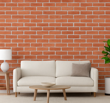 Bakstenen behang klassieke rode baksteen muur - TenStickers