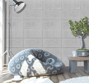 Behang beton grijs in blokjes - TenStickers