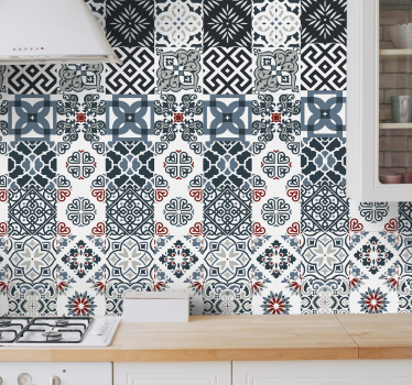 Behang grijs Portugese vintage tegels - TenStickers