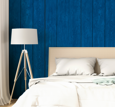 Behang hout aqua blauwe planken - TenStickers