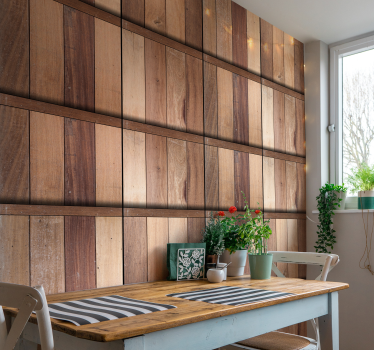Vliesbehang hout patroon - TenStickers