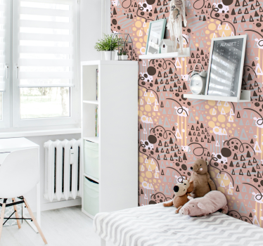 Behang kinderkamer Markeringen en tekeningen - TenStickers
