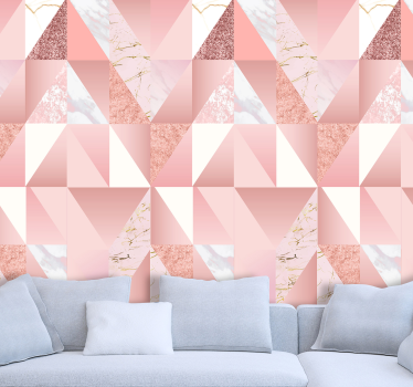 Behang marmer Roze marmeren textuur - TenStickers