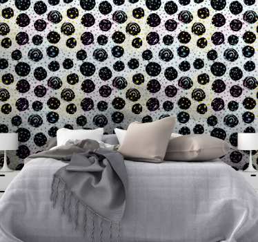Modern behang stippen met kleurtjes - TenStickers