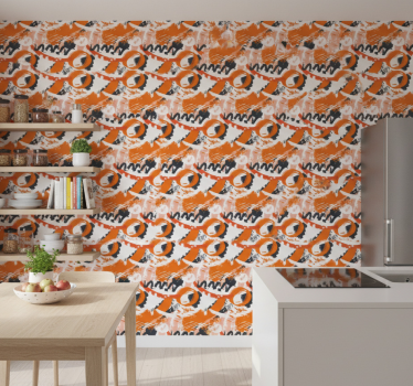Behang print abstract circulair motief - TenStickers