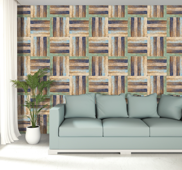 Behang met streepjes voor in slaapkamer - TenStickers