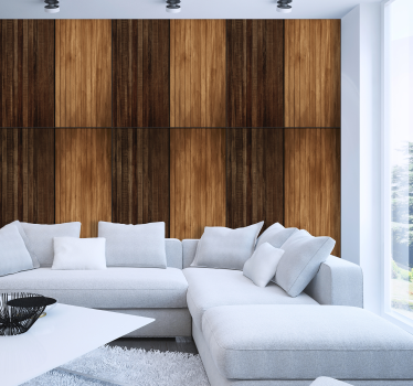 Behang met print houtstructuur - TenStickers