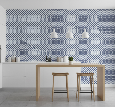 Behang print geometrisch rasterpatroon - TenStickers