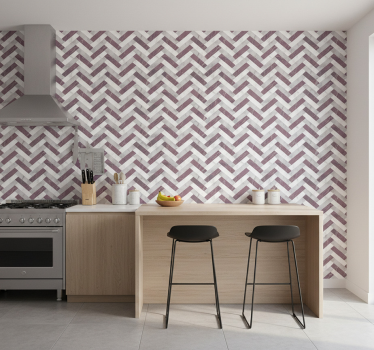 Behang print haringbone marmerpatroon - TenStickers