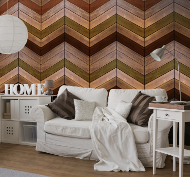 Houten vlecht hout behang - TenStickers