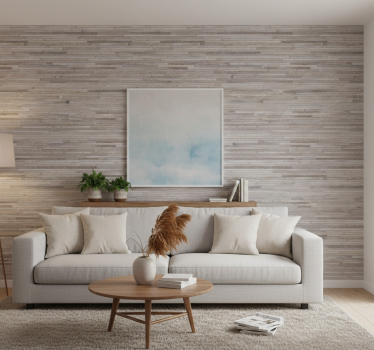 Hout behang donker verticaal patroon - TenStickers