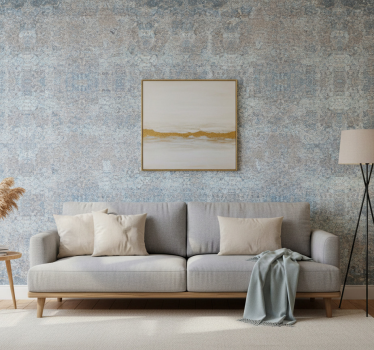 Behang print lichtblauw en beige marmertextuur - TenStickers