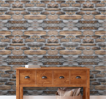 Behang steen Veelkleurig steeneffect - TenStickers