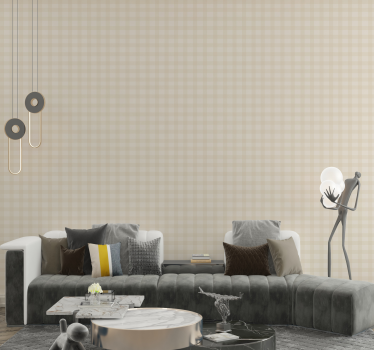 Beige patroon behang vierkant - TenStickers