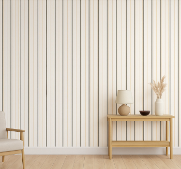 Beige verticale strepen keuken behang - TenStickers