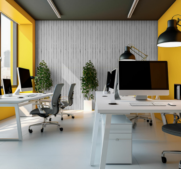 Cementstrepen behang kantoor - TenStickers
