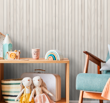 Elegante grijze planken hout behang - TenStickers