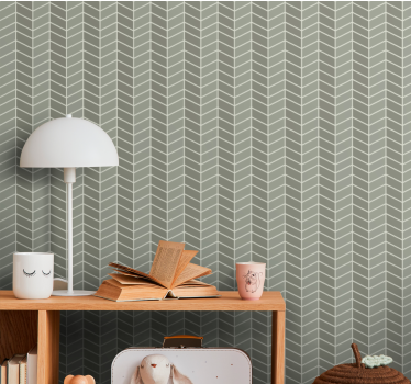 Beige chevronmotief geometrisch behang - TenStickers