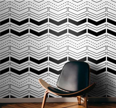 Chevron-lijnenpatroon geometrisch behang - TenStickers